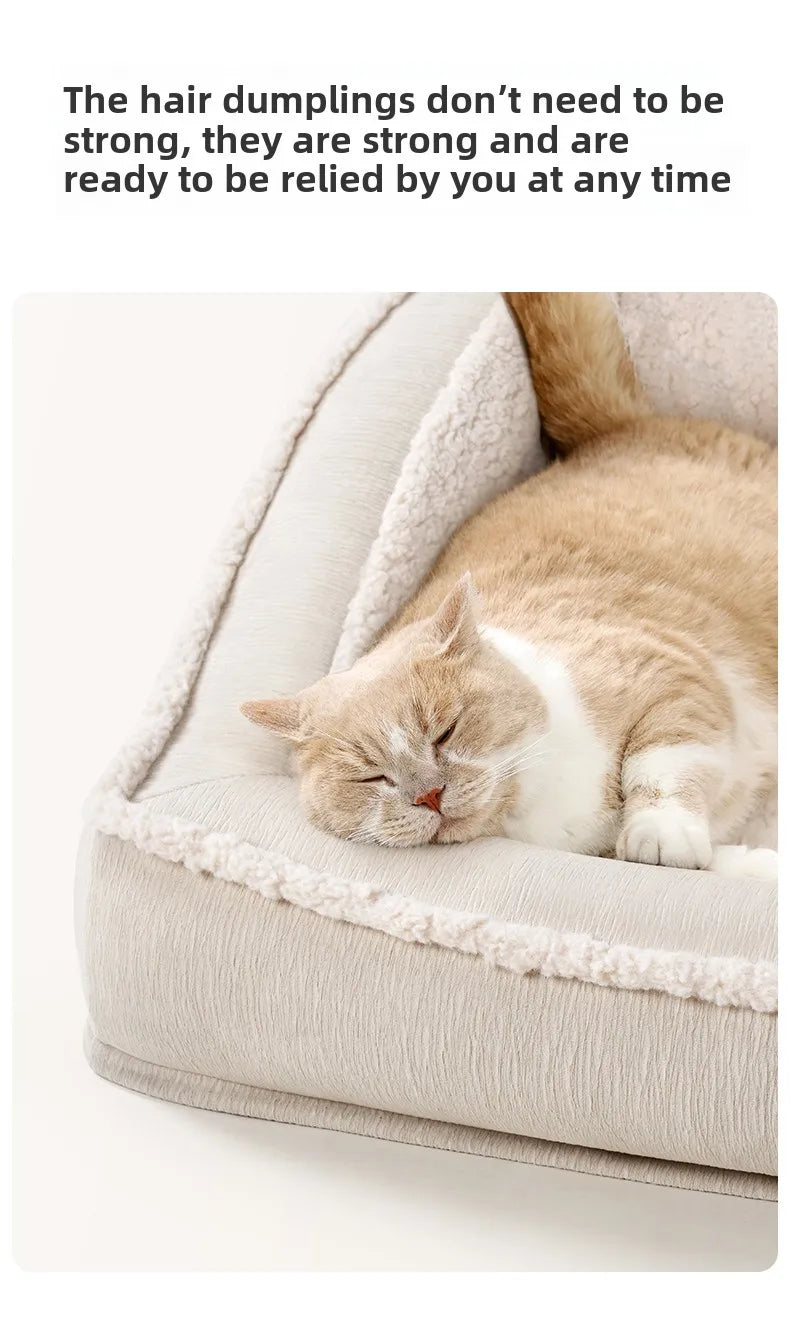 Winter Warm Dog Kennel High Elasticity Sponge Dog Beds Removable Washable Cat/Dog Sofa for Medium-sized Dogs Pet Supplies