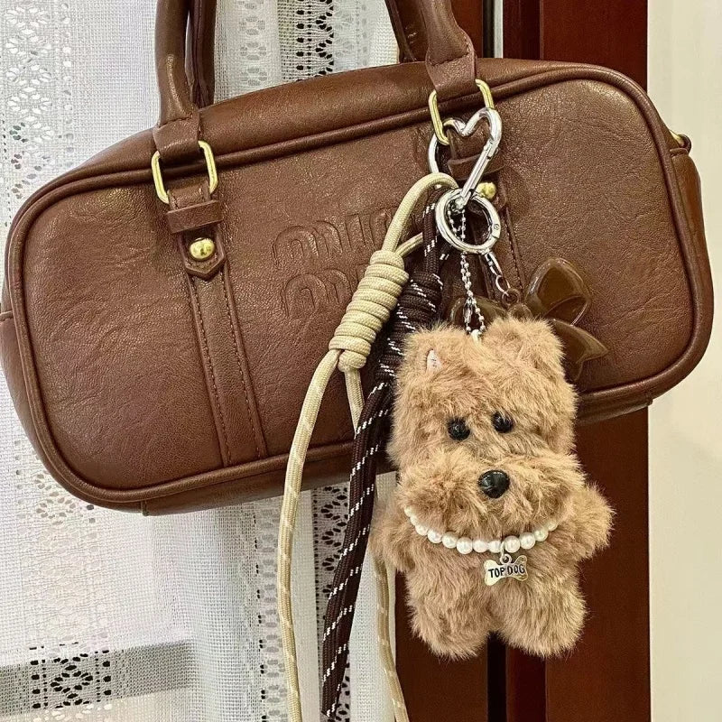 2025 New Plush Dog Keychain Cute Key Chain Plush Pendant,Soft Stuffed Plush Keychain Backpack Gift Purse Car Key Ring