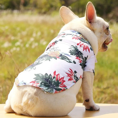 Summer Pet Dog Clothes Cool Beach Hawaiian Style Dog Cat Shirt Breathable Dog T-Shirts Chihuahua Dog Costumes Pet Puppy Clothing