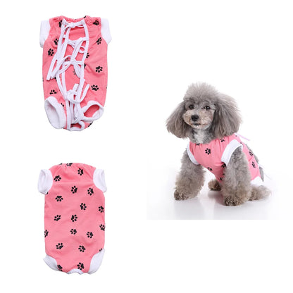 Pet Cat Recovery Surgical Costume Pet Dog Sterilization Clothes Pet Physiological Pants Anti-licking Vest for Abdomen Protect