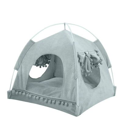 the DAINTY DOGHOUSE - Pet Dog/Cat Tent, Summer Cave Hut Cat/Dog, Sleep House for Kitten/Puppy, Playpen Cage Basket Kennel, Small Doghouse Bed Chihuahua