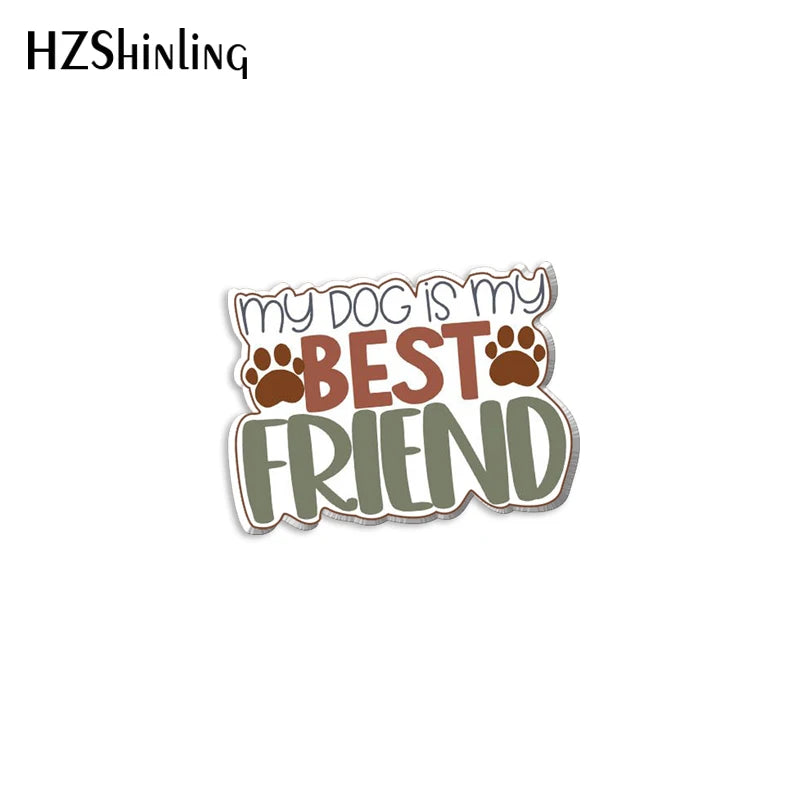 2023 New Dog Lover Acrylic Lapel Pin Heart Paw Epoxy Butterfly Clasp Pin Handmade Butterfly Brooch