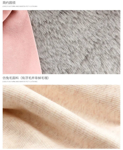 the PRINCESS PUPPY - Dog/Cat Princess Cotton Clothes, Elegant Luxury Fur Winter Overcoat for Small Dog/Cat, Clothes Bowknot Chihuahua