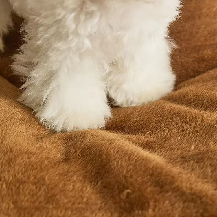 the BROWN DOGGY - Fully Removable Washable Cat/Dog Nest, Mat Winter House Pet Bed Cave, Small Animals Warm Sleep Mat, Semi-Enclosed Security Carton