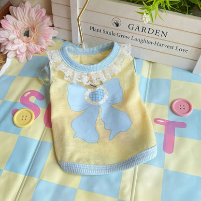 Pet Dog Cat Puppy Japanese Korean Soft Cute Spring Summer Vest Small Medium Dog Teddy Bichon Clothing Supplies