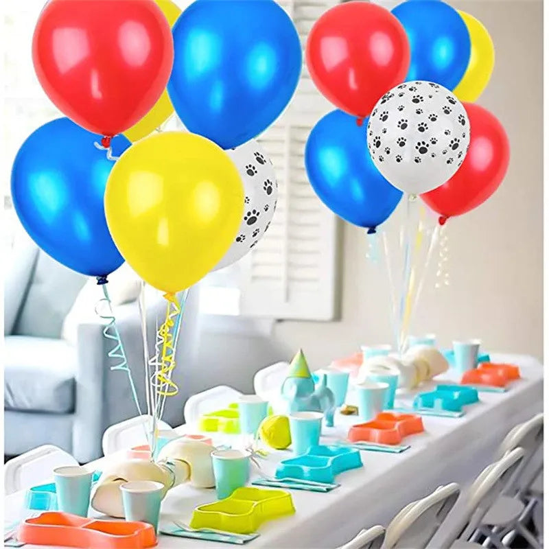 40Pcs Animal Themed  Balloons Dog Paw Latex Balloons - Perfect for Kids' Birthdays, Pet Parties, Festive Decorations