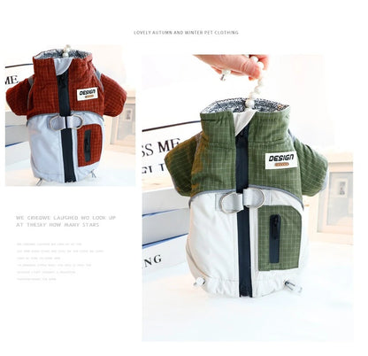 2025 Dog Clothes Winter Thick Functional Travel 3-Proof Down Jacket for Small Dog Cold-Resistant Outdoor Windproof Pet Outfit