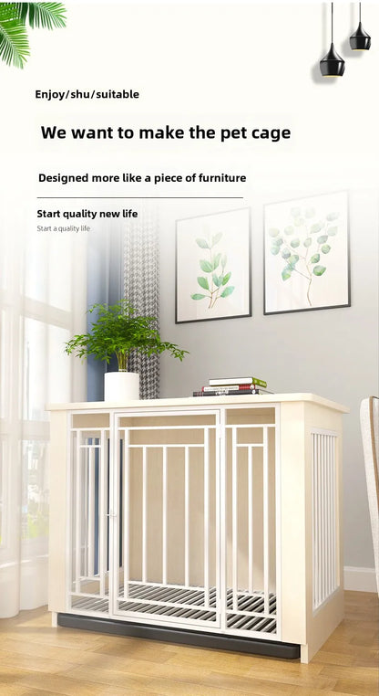 Heavy Duty Large Dogs Cage High Strength Steel Wood Easy To Install Dog Crate Pet Dog Kennel