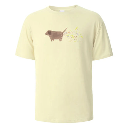 the BIRTHDAY DOG FART - Birthday Dog Print T-Shirt, 100% Cotton Summer Tees for Men/Women, Oversize Casual Tops