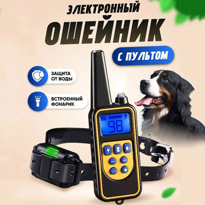 the POWERPULSE E-TRAINER - [New Edition] Dog Shock Collar with Remote - Dog Training Collar for Large/Medium/Small Dogs, Waterproof Rechargeable E-Collar