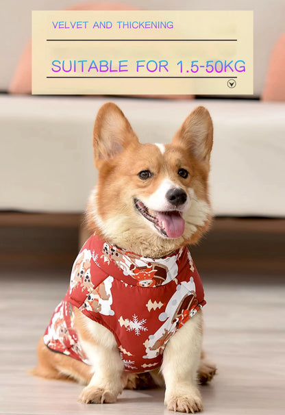 the FROSTCORE DOWN DOG JACKET - Warm Dog Down Jacket, Winter Thickened Dog Clothes, Waterproof Dog Jacket, Medium and Large Dog Clothing, Welsh Corgi Clothing