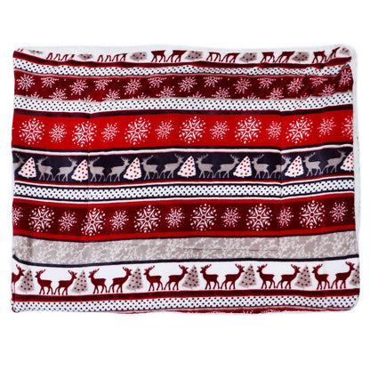 Pet Blanket Warm Thickened Flannel Mat Indoor Outdoor Dog Cat Sleeping Cushion Bed for Winter Soft Comfortable Easy Clean