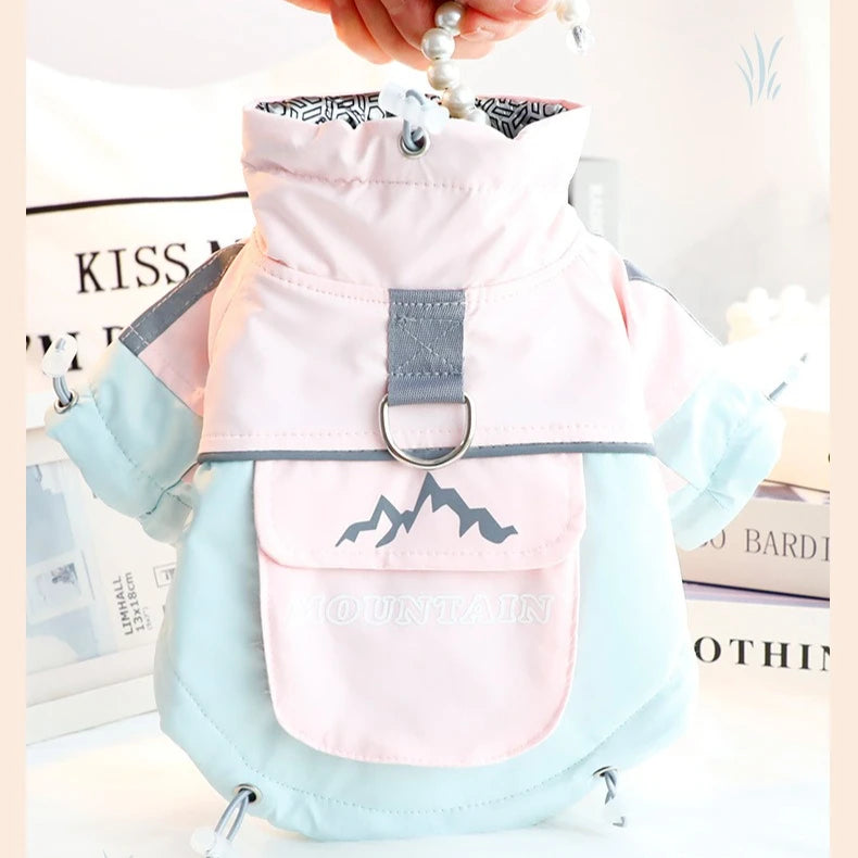 the ICESHIELD 3-PROOF OUTDOOR DOG JACKET - 2025 Thick Waterproof Dog Winter Coat, 3-Proof Warm Outdoor Jacket for Small Dogs, Cold-Resistant Pet Clothing