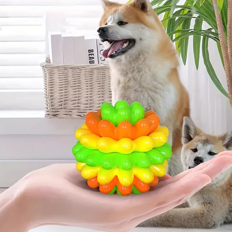 TPR Pet Dog Chew Toy Bite-Resistant Pet Ball Toy for Small Medium Dogs Durable Puppy Teeth Grinding Cleaning Toys Dog Accessorie