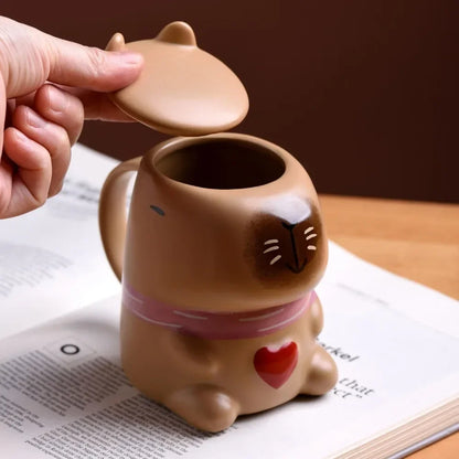 2025 New Ceramic Water Dolphin Cup Capybara Mug Home Breakfast Milk Coffee Mug Cartoon Creative Modeling Cups