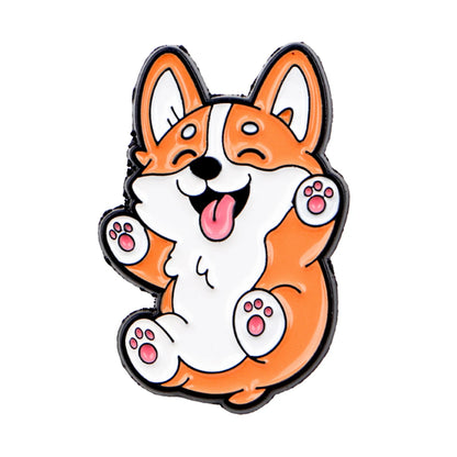 Cute Animals Dogs Cats Enamel Pins Cartoon Frogs Brooch Lapel Pin Badge on Backpack Clothing Accessories Fashion Jewelry Gifts