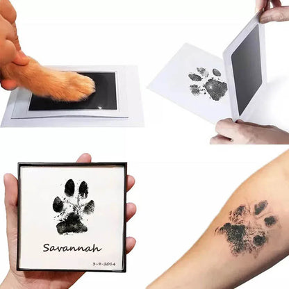 the PAW PRINT - Pet Dog Paw Print Station, Safe Inkless Printing Pad, Baby Footprints Puppy Paw Prints - Holiday Souvenirs Pet Accessories