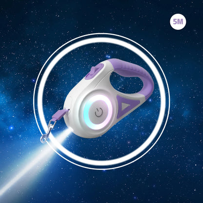 the LUMILEAD LED LEASH - LED Retractable Dog Leash with Light for Puppies/Small/Medium/Big Dogs/Cats, Pet Harness Straps Collar Accessories, 3m 5m Roulette