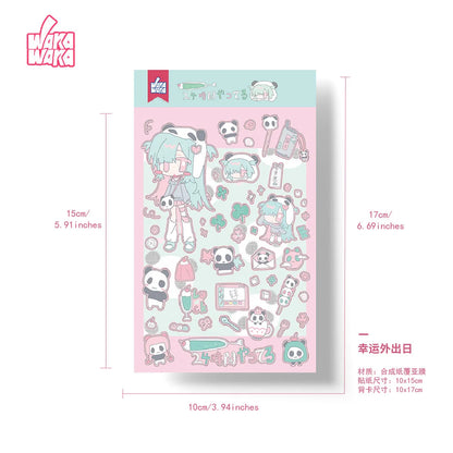 1Pc Scrapbook Material Sticker Decorative Stationery Sticker DIY Arts Crafts Album Deco Sticker Journal Planner Card Sticker