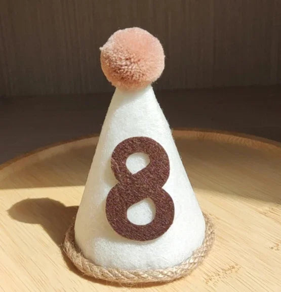 강아지 모자 Pet Birthday Hat Dog Hat Non-woven Fabric Number Hats Headband Felt Digital Birthday Celebration Hat Шапка Для Собак