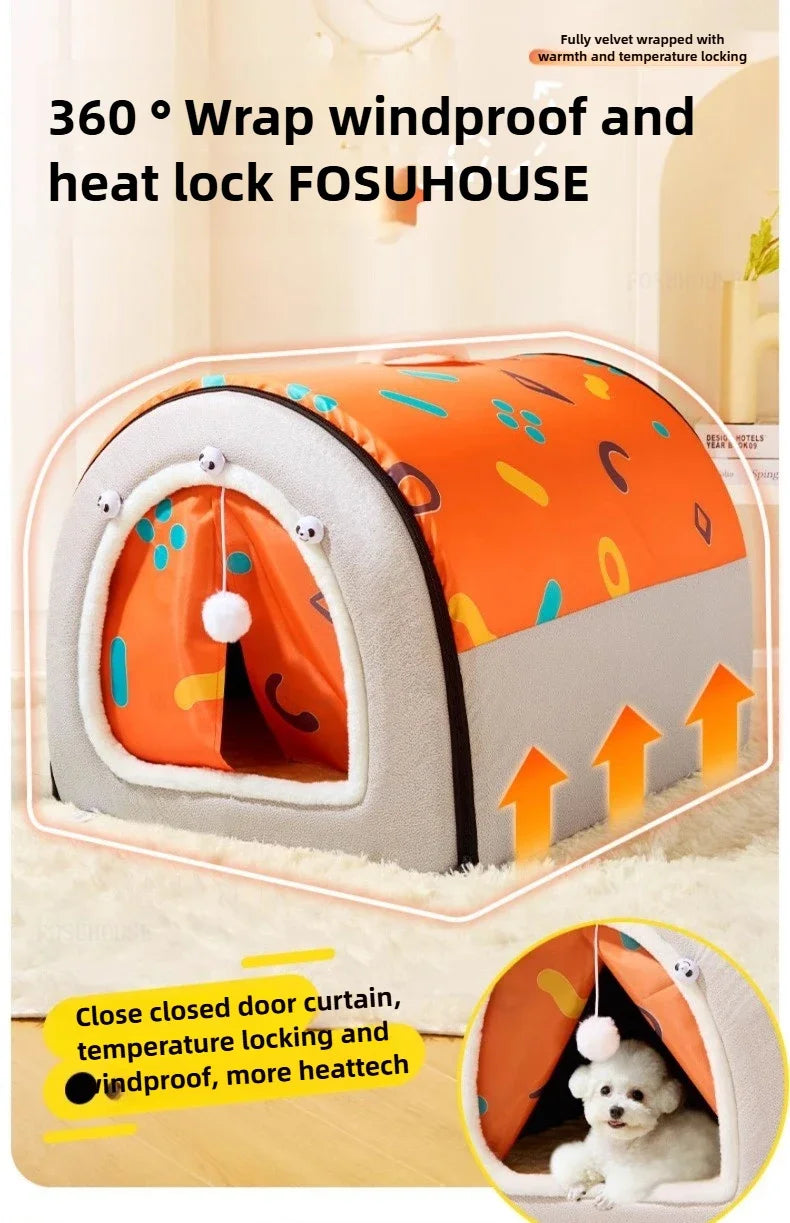 For Household Winter Dog Houses for Pet Shops Large Space Warmth Thicken Pet Cage Creative Comfortable Design House for Dogs