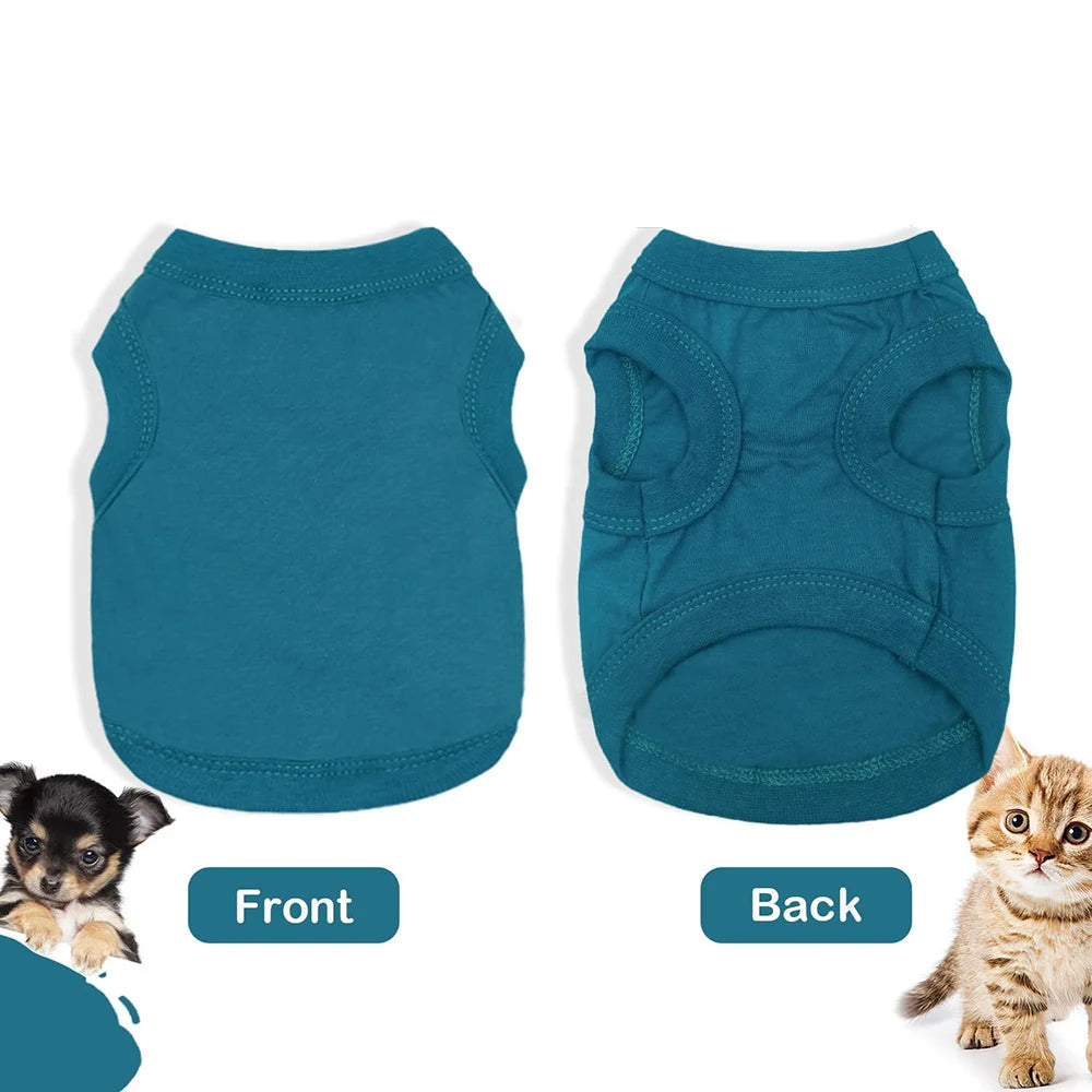 Blank Dog Clothes for Small Dogs, Summer Shirt, Chihuahua Bottoming T Shirts, Breathable Lightweight, Soft Puppy Apparel