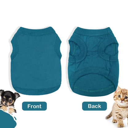 Blank Dog Clothes for Small Dogs, Summer Shirt, Chihuahua Bottoming T Shirts, Breathable Lightweight, Soft Puppy Apparel