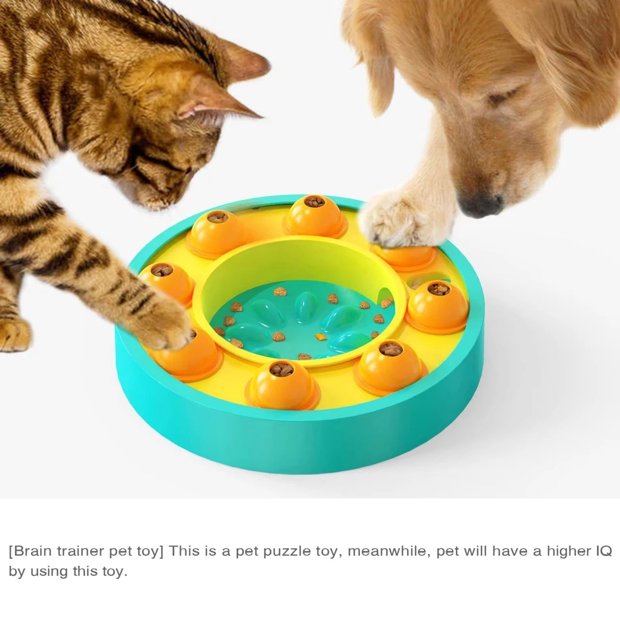 3in1 Interactive Dog Puzzle Toys - Fun Slow Feeder Brain Education Treat Puzzles with IQ Squeak Design - Educational Dog Toys