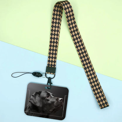 Cat and dog pattern Bank Credit ID Card Student Bus Card Holders Storage Protective Shell Pendant