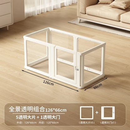 Minimalist Style Pet Supplies Pet Store Doghouse Acrylic Fence Small Pet Dog Interior Decoration Transparent Isolation Pet Bed