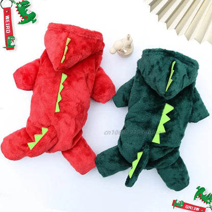 Winter Warm Fleece Pet Dog Jumpsuit for Small Medium Dogs Puppy Cat Pajamas Coat Chihuahua Clothes Pets Costume Yorkie Outfits