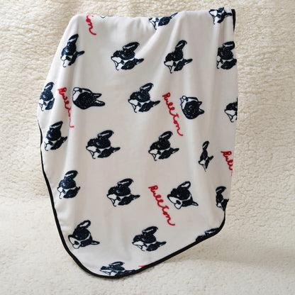 Dog Bed Mat for Small Medium Dogs Cats Autumn Winter Cozy Fleece Puppy Print Blanket Bulldog French Chihuahua Pet Accessories