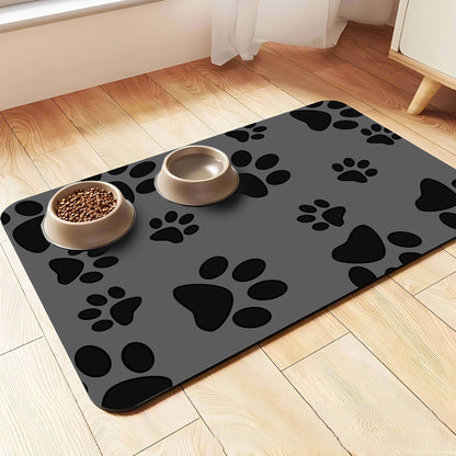 VIKAMA Summer Cartoon Pet Floor Mats Non-Slip Water Absorption Wear-Resistant Leakage Easy To Clean Dog Food Mats Cat Food Mats