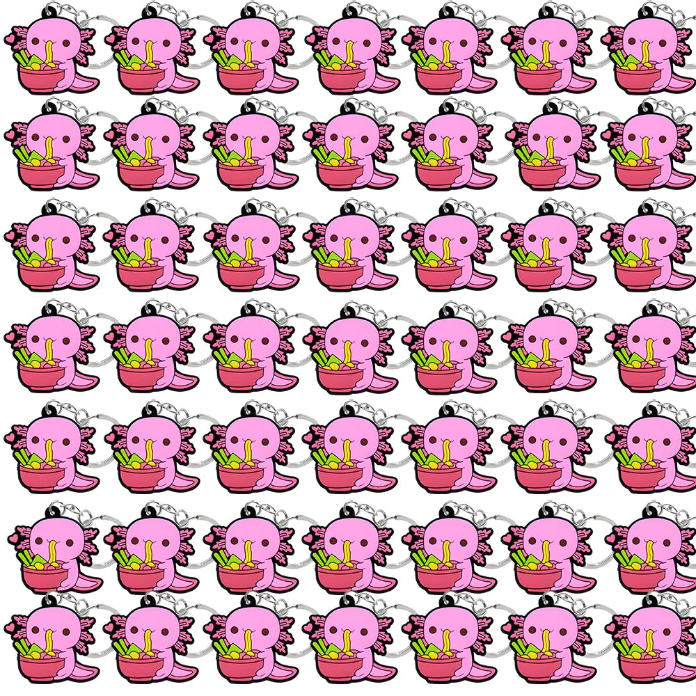 50PCS Cute Animal Keychain knife Ducks Dogs Cats Keyring for Women Men Kids Handbag Cool Car Key Accessories Friends Key Gifts