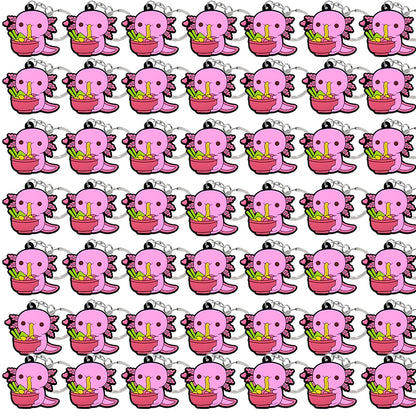 50PCS Cute Animal Keychain knife Ducks Dogs Cats Keyring for Women Men Kids Handbag Cool Car Key Accessories Friends Key Gifts