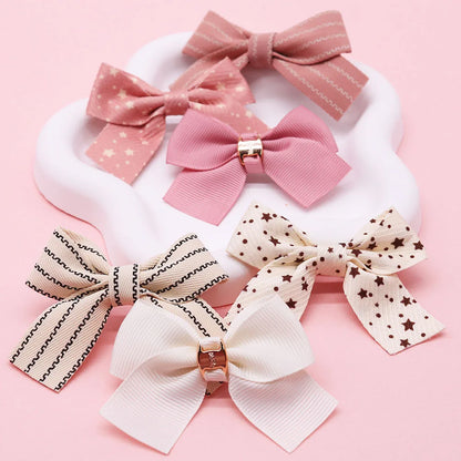 2PCS Cute Dog Hair Clips Multi-Style Dog Bows With Metal Clips Long-Hair Pet Hairpins For Large Dogs Pet Groomming Accessories
