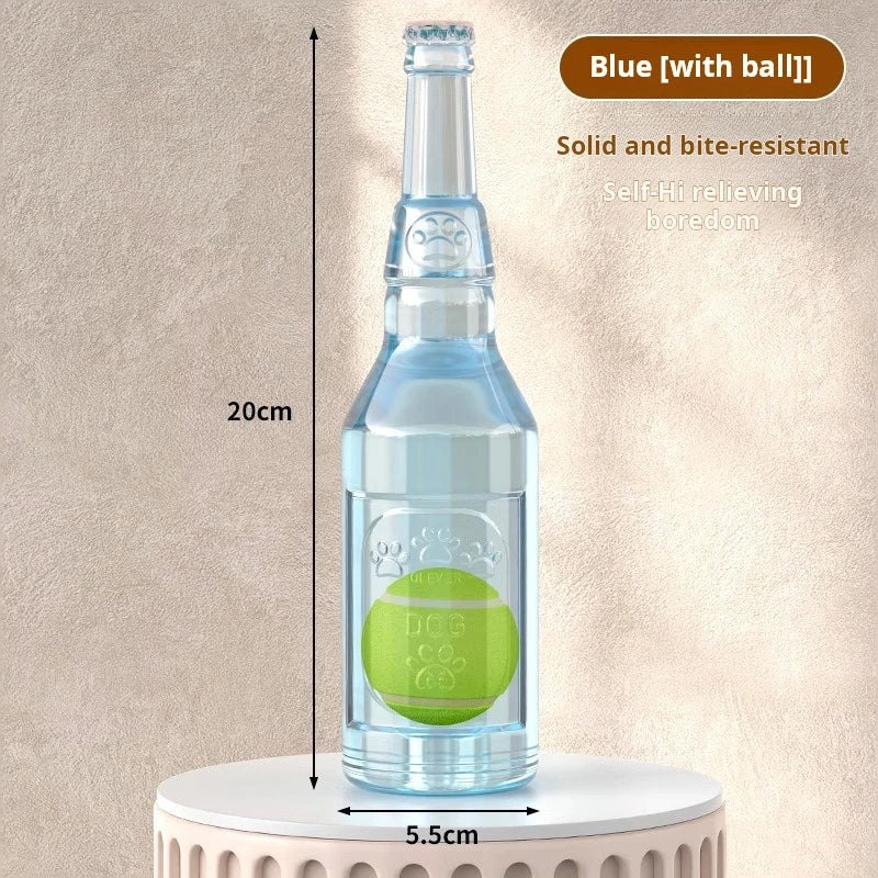 the BOTTLEBOUNCE PLAY BALL - Dog Toy Bottle Sound Chew Ball, Pet Toys Interactive Ball for Big Dog/Small, Dog Pet Training Tennis Bottle, Pet Supplies