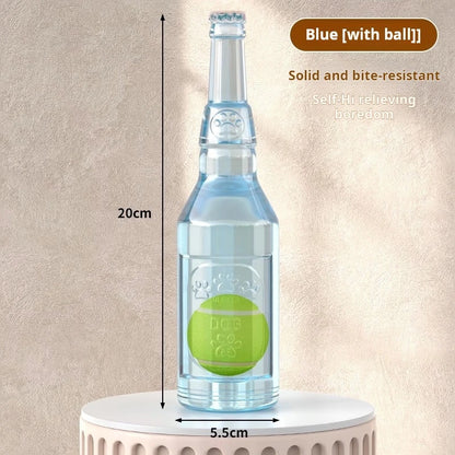 the BOTTLEBOUNCE PLAY BALL - Dog Toy Bottle Sound Chew Ball, Pet Toys Interactive Ball for Big Dog/Small, Dog Pet Training Tennis Bottle, Pet Supplies