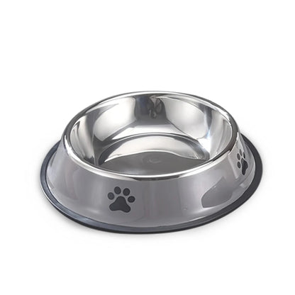 Stainless Steel Pet Bowl Cat  Dog Food Bowl Multi-Specification Anti-fall Food Bowl Food Bowl Feeding Pet Supplies 16 To 22 Cm