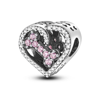 Dog Pet Charms 925 Silver Doggy Paw French Bulldog Bones Beads fit Original Bracelet DIY Fine Jewelry