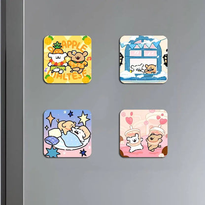 Cute Line Puppies Maltese &Golden Pattern Refrigerator Magnets Personalized Photo Refrigerator Magnets Photo