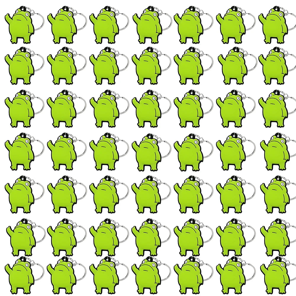 50PCS Cute Animal Keychain knife Ducks Dogs Cats Keyring for Women Men Kids Handbag Cool Car Key Accessories Friends Key Gifts