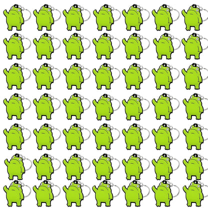 50PCS Cute Animal Keychain knife Ducks Dogs Cats Keyring for Women Men Kids Handbag Cool Car Key Accessories Friends Key Gifts