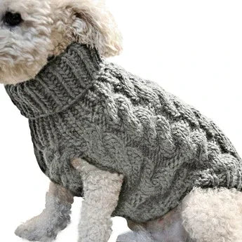Dog Sweater New Solid Colour Autumn and Winter Pet Casual Clothing Warm Acrylic Knitted Wool Simple Cute Comfortable Pet Clothes