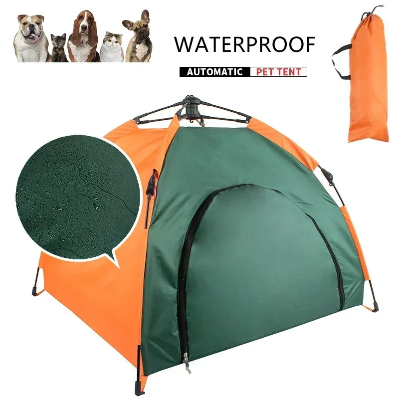 Dog House Tent Cat Bed Pet Cushion Waterproof Automatic Camping Tent Light Weight Cat Kennel Shelter Outdoor Indoor Dog House
