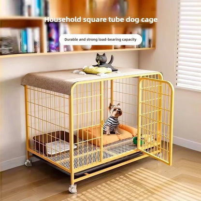 the BOLD & the BEAUTIFUL - Dog Indoor with Toilet Separation, Bold Pet Cage, Golden Retriever/Labrador Household Dog Cage, Playpen Dog Cage Medium/Large