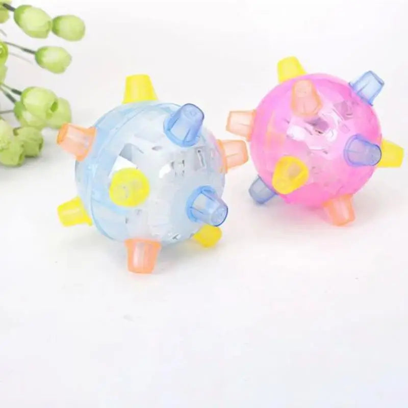 Luminous Jumping Balls Toys Flash Novelty Funny Music Dancing Balls Flashing Bouncing Ball for Dogs Chewing Pet Toys Cat Dog