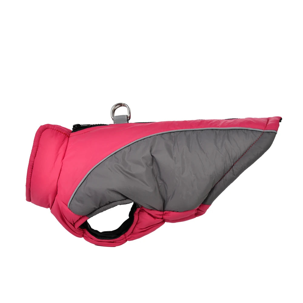 the GLOWGUARD REFLECTIVE JACKET - Reflective Dog Jacket/Coat for Small/Medium Dogs/Cats, Winter Warm Dog Clothes With D-Ring, Windproof Yorkshire Pug Puppy Clothing