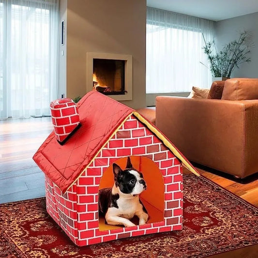 Warm and Comfortable Pets House Detachable and Washable Dog/cat Bed Suitable for Small Dogs and Small To Medium-sized Cats Cave