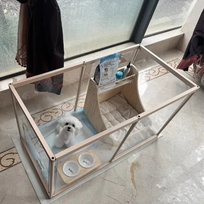 Pet pen dog cage Indoor villa for small and medium-sized dogs with fence and isolation gate in domestic kennel